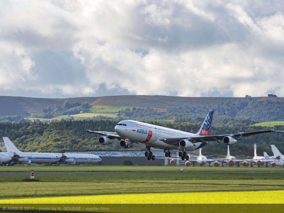 El avión de pruebas de Airbus voló durante casi cuatro horas en cielo francés con un ala modificada