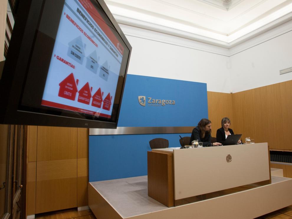 El concejal Pablo Híjar, en la presentación del programa 'Alegra tu vivienda'