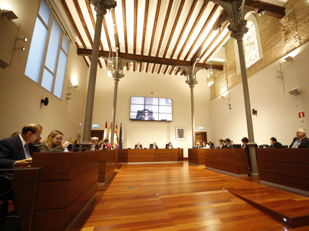 Un momento del pleno de aprobación de los presupuestos.