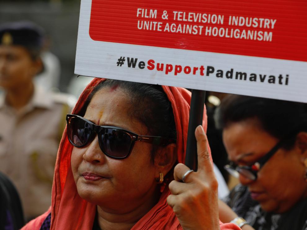 Manifestación en apoyo a la película 'Padmavati'