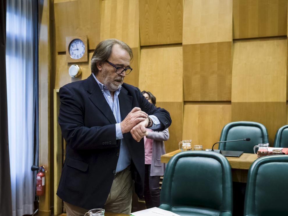 Carlos Pérez Anadón, el pasado viernes, durante el pleno municipal.