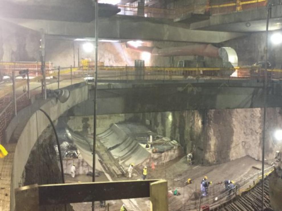 Imagen de las obras del metro de Quito.