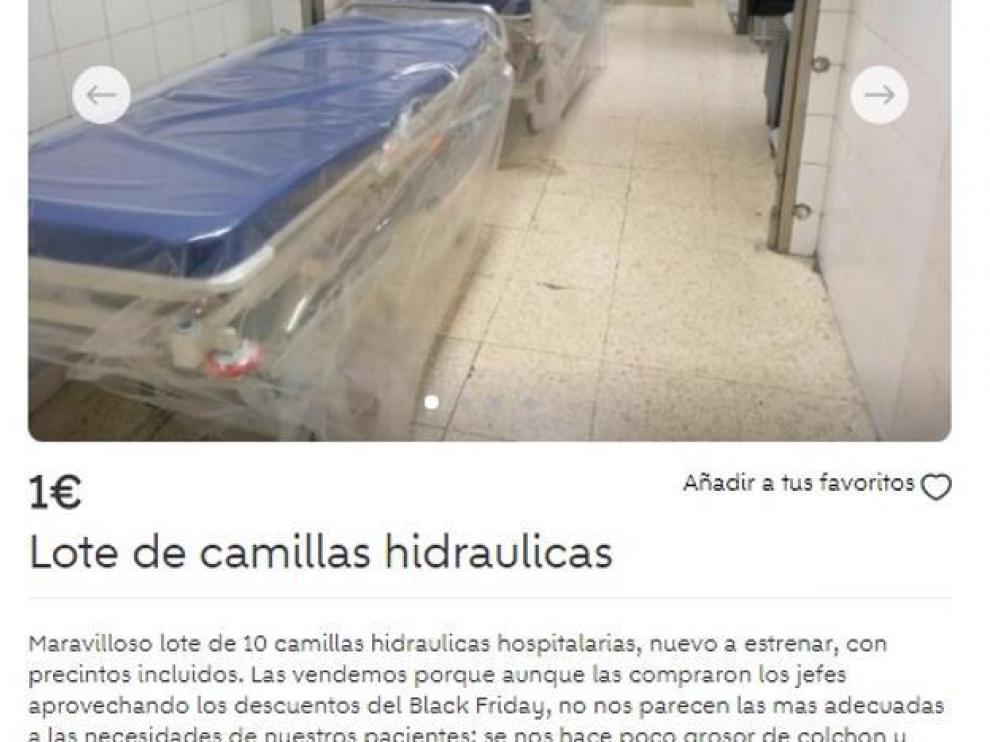 Anuncio en Wallapop