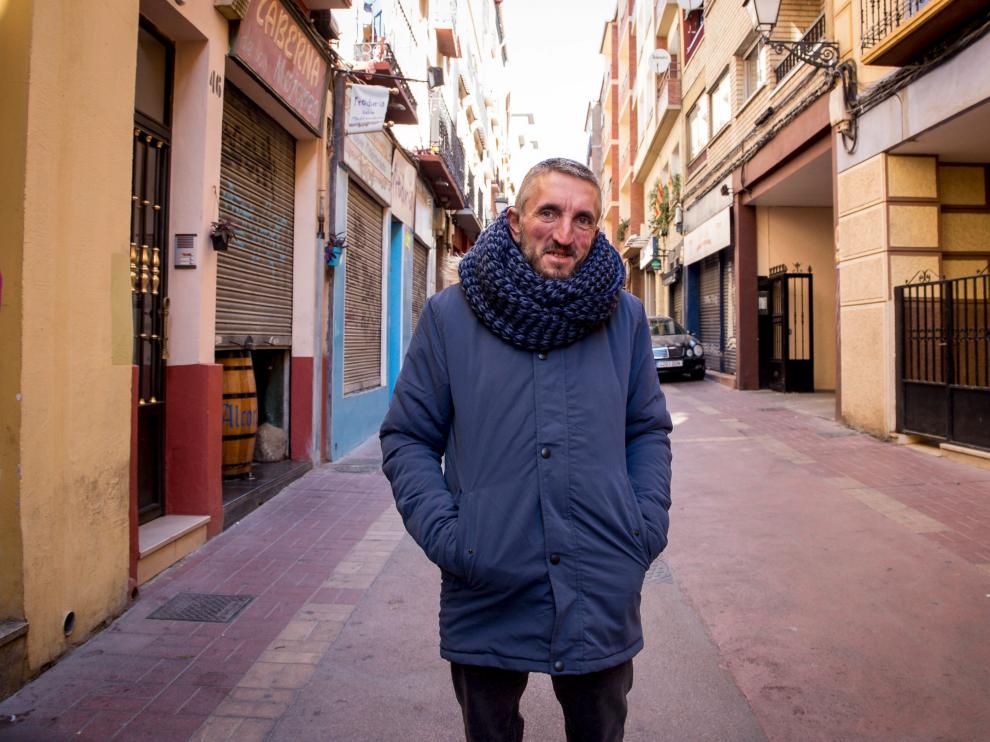 Amador Fernández, ayer en la calle del Heroísmo de Zaragoza.