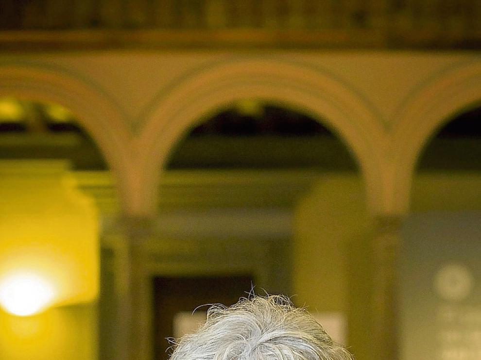 Teresa Freixes, en su última visita a Zaragoza.