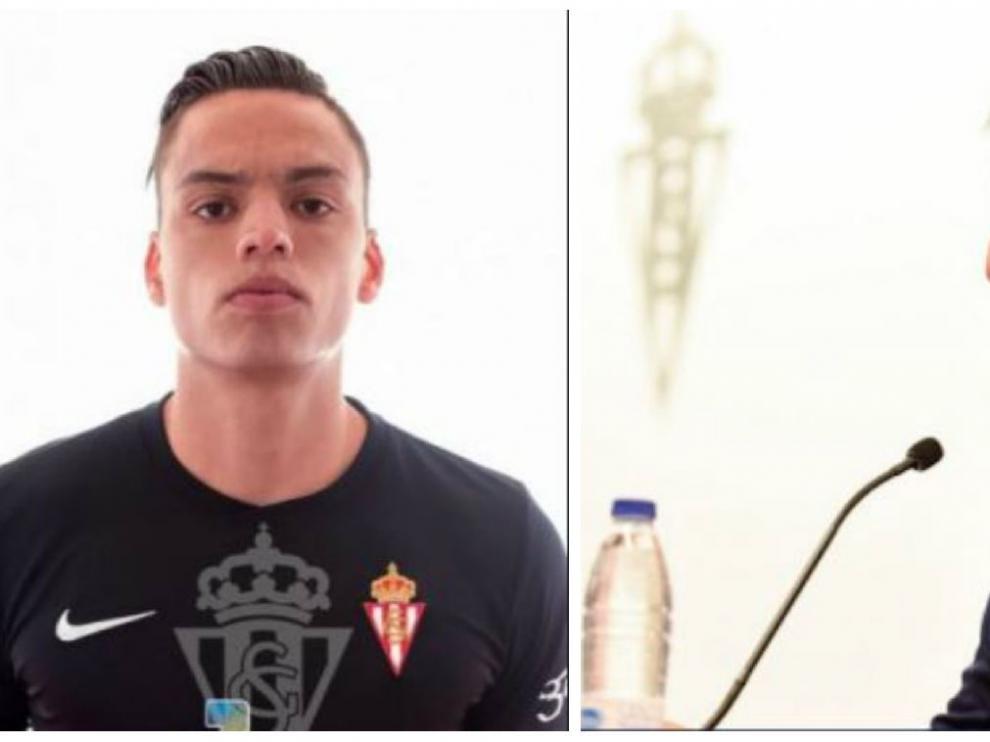 Óscar Whalley y Paco Herrera, ahora en el Sporting de Gijón.