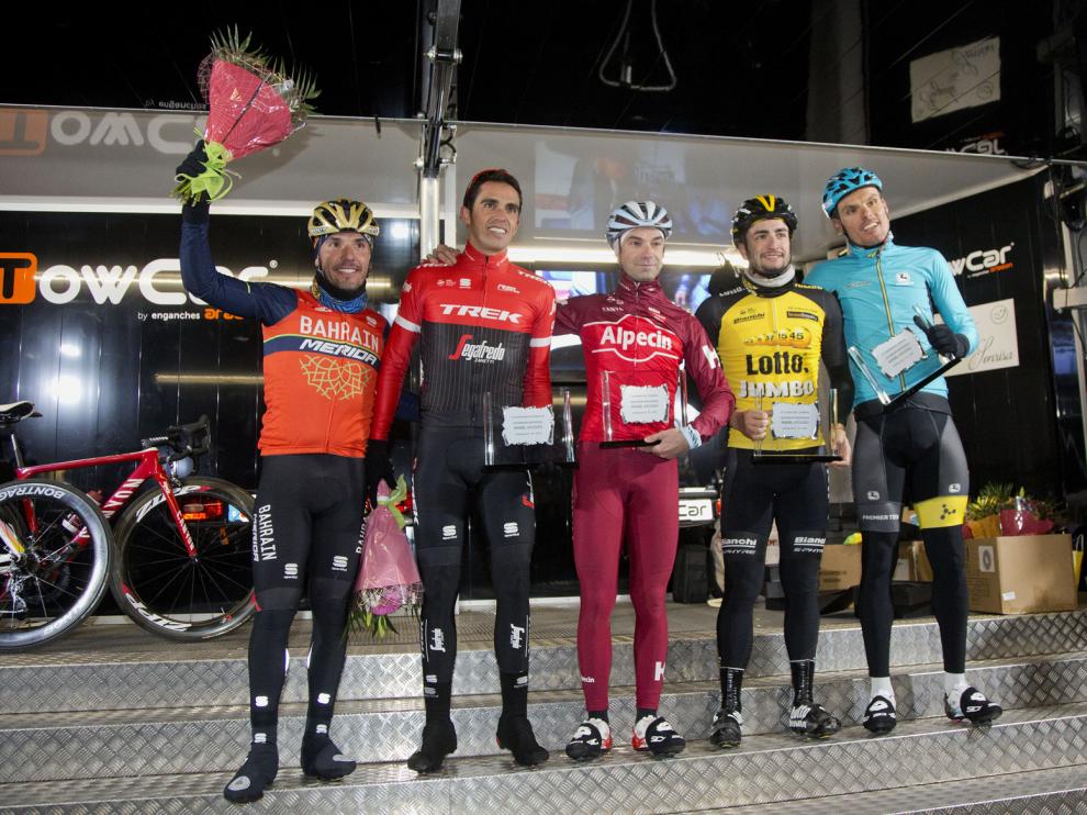 Purito Rodríguez y Alberto Contador han arropado a Ángel Vicioso.