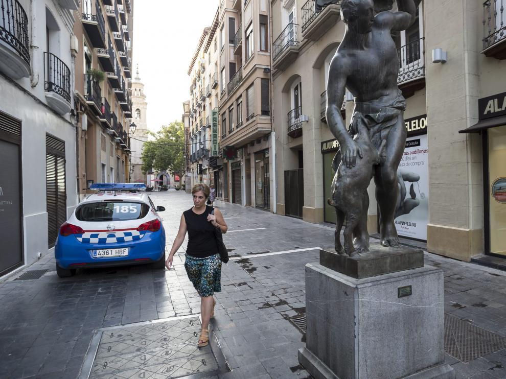 Uno de los robos denunciados en agosto se cometió en la calle de Candalija, en el centro de Zaragoza.
