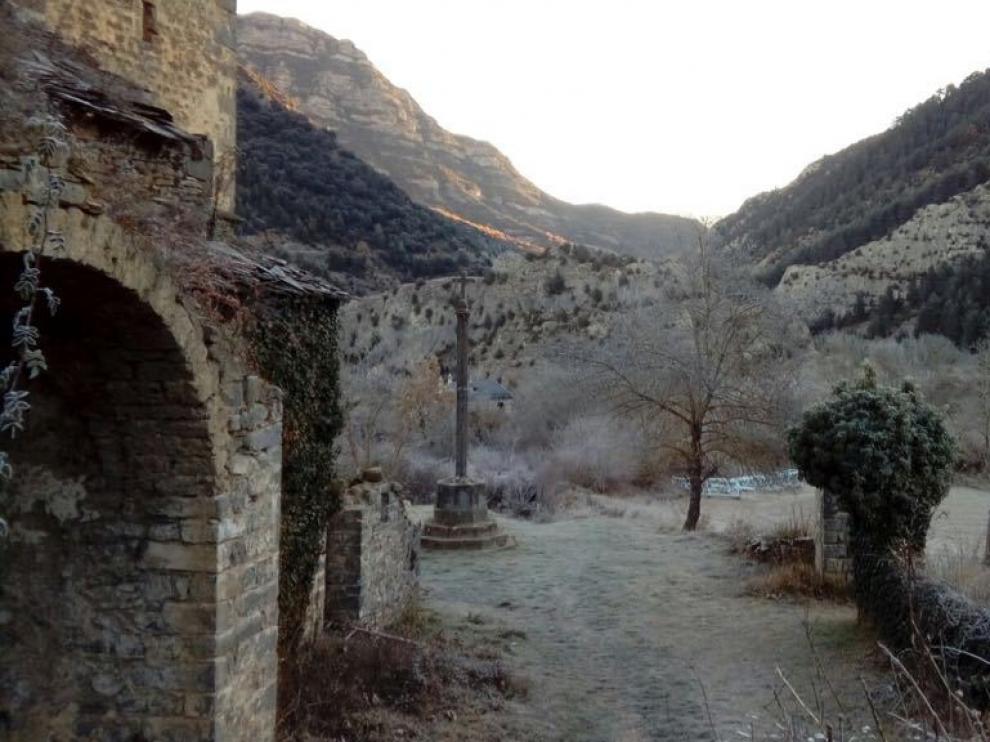 Estampa de un rincón de Jánovas.