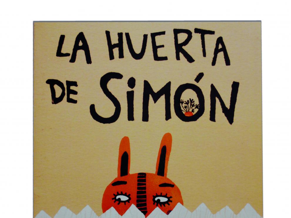 Una doble página de 'La huerta de Simón' de Rocío Alejandro.