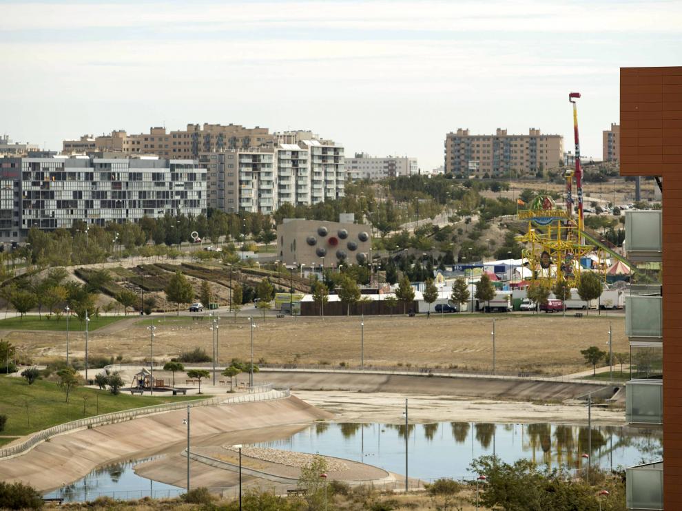 Vista del barrio de Arcosur de Zaragoza, que se integrará en el futuro Distrito Sur.