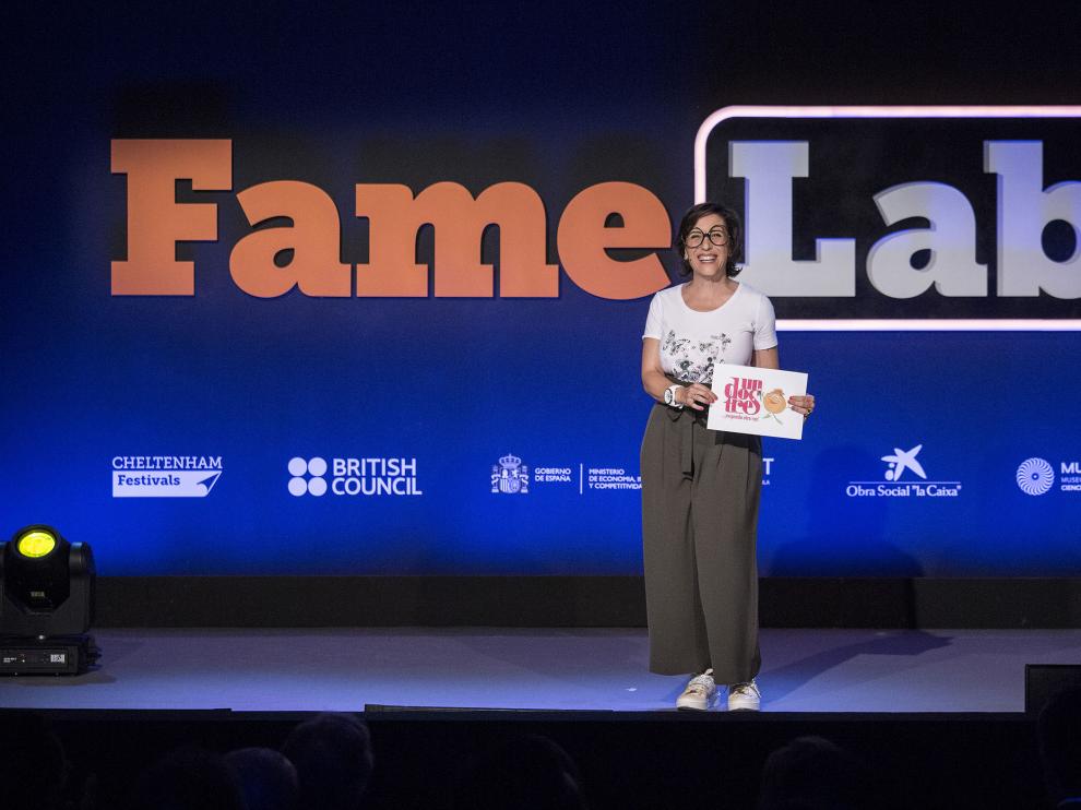 Concha Aldea, en la última final de Famelab.