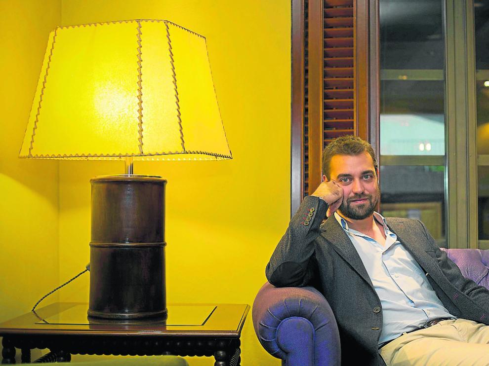 El psicólogo David Ramírez, en el hotel Palafox durante su reciente visita a Zaragoza.