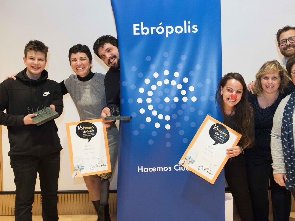 Imagen de los Premios Ebrópolis celebrados este lunes en la sede de Ibercaja.