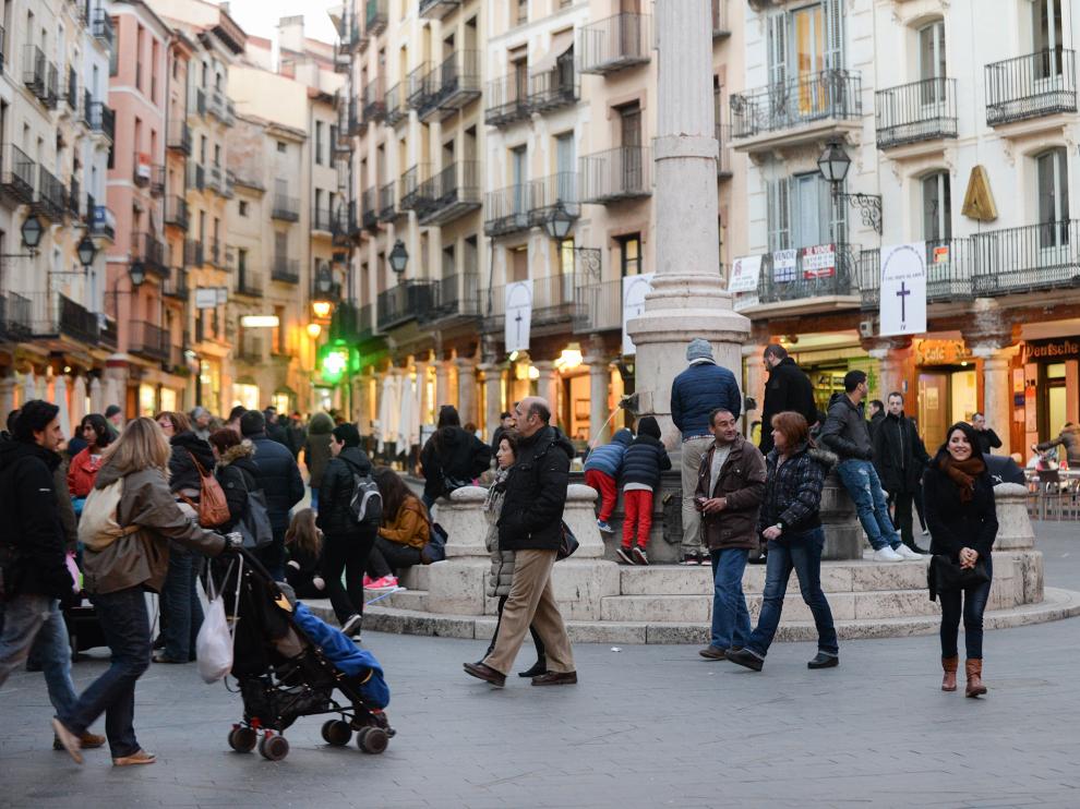 Plaza del Torico en Teruel.