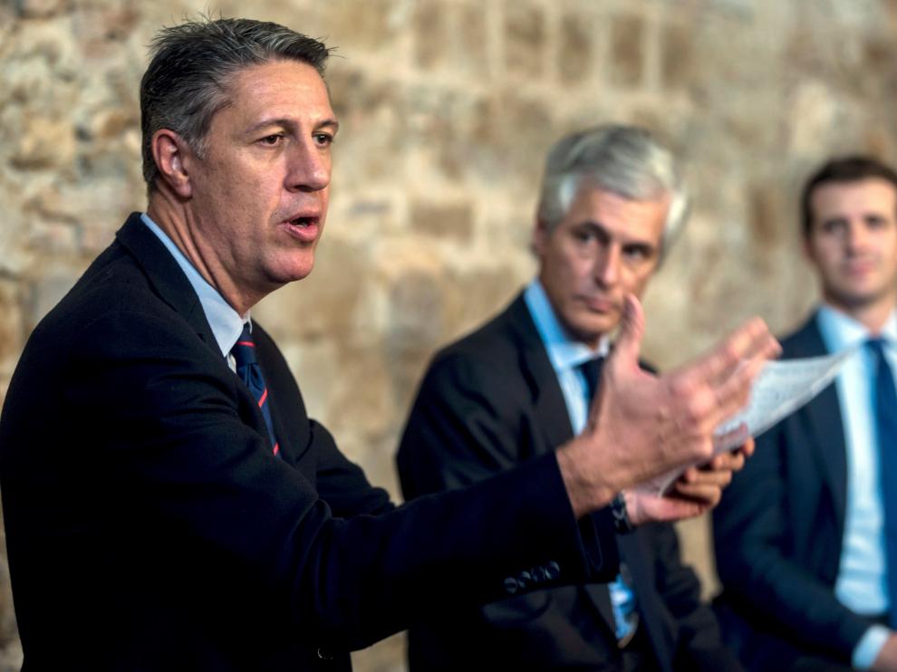 Xavier García Albiol en un acto de campaña del PP.