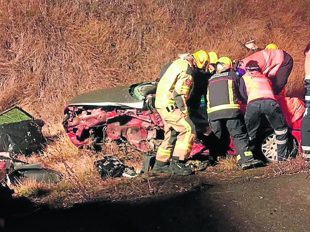 Accidente en el kilómetro 514 de la carretera N-260a, a la altura de Senegüé