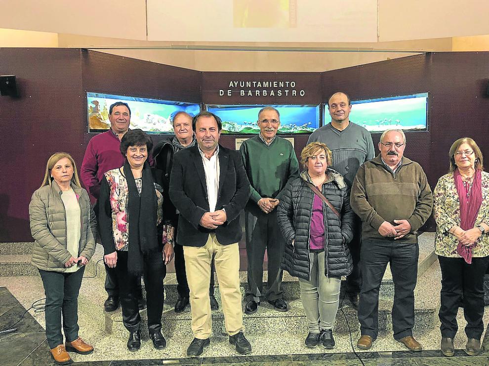 Responsables del Parque Cultural del Vero con alcaldes y presidentes de las comarcas que engloba