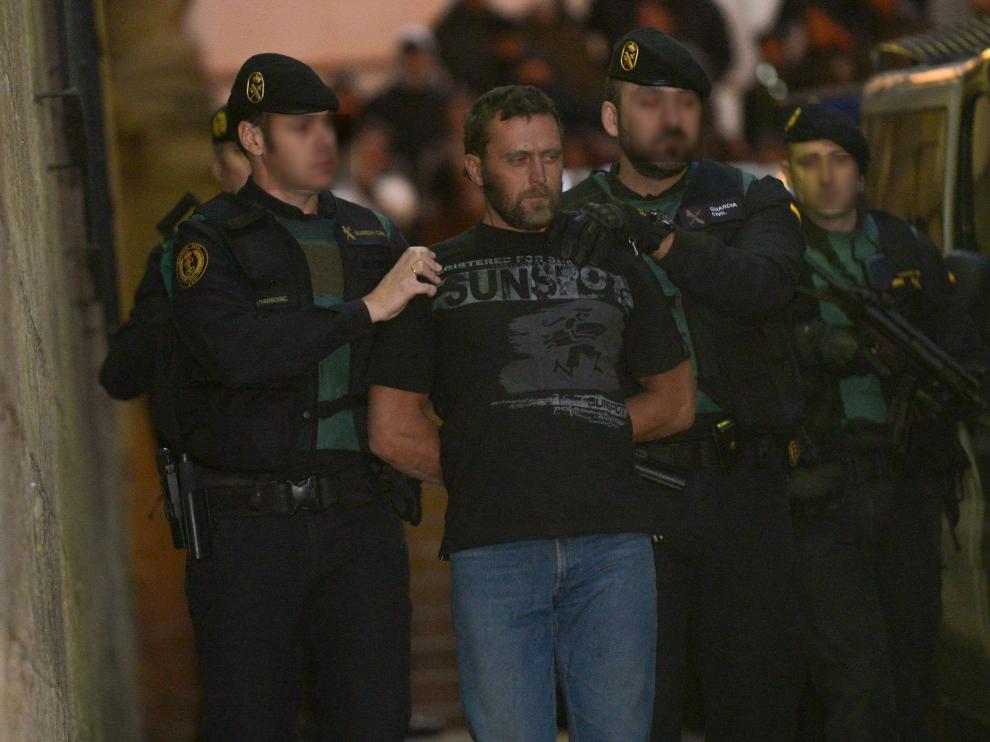 Igor el Ruso, en su traslado a los juzgados de Alcañiz.