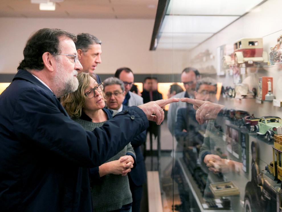 Mariano Rajoy durante su visita el Museo del Juguete de Figueres.
