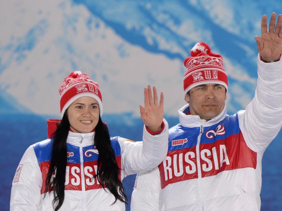 Tatyana Ivanova y Albert Demchenko, dos de los atletas sancionados.