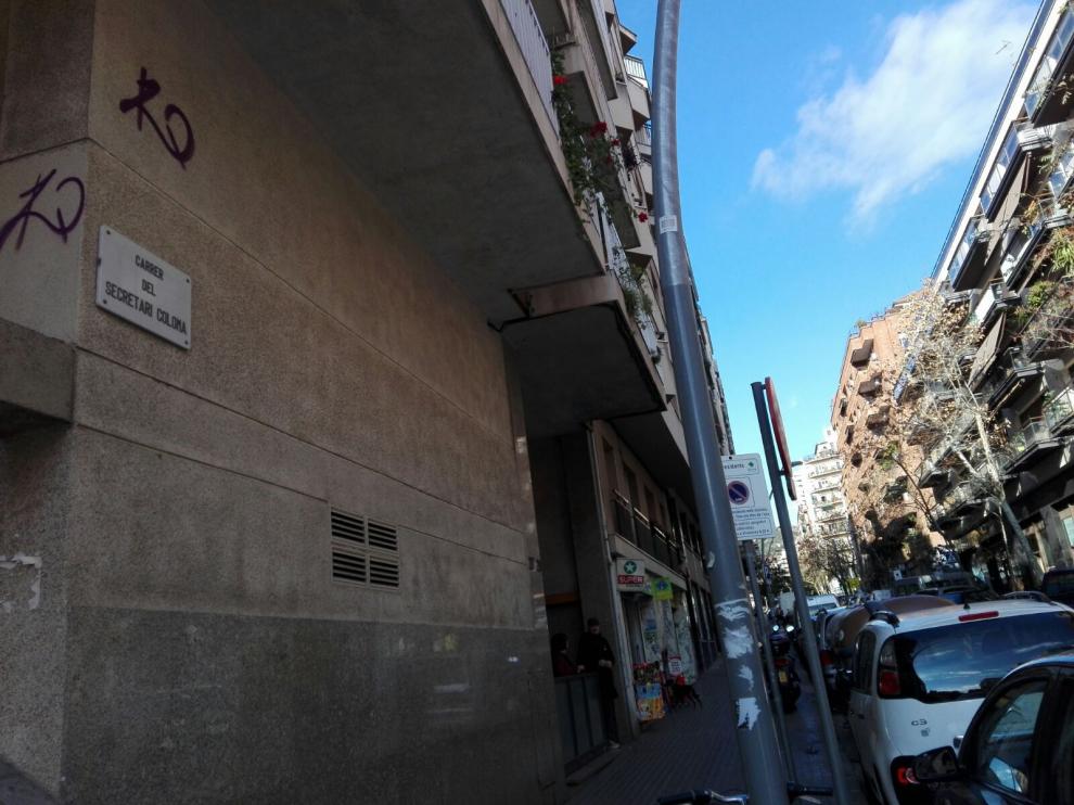 La calle dedicada al Secretario Coloma está en el barrio de Gràcia.
