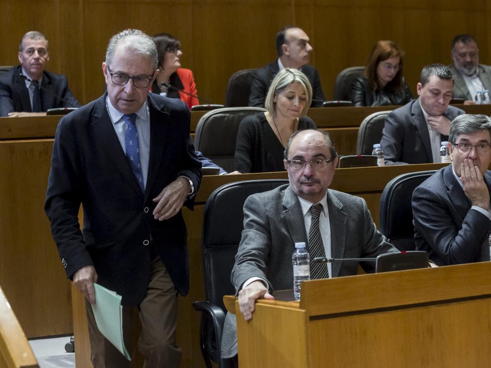 Gimeno, ayer durante el pleno en el que se aprobó el techo de gasto para 2018.