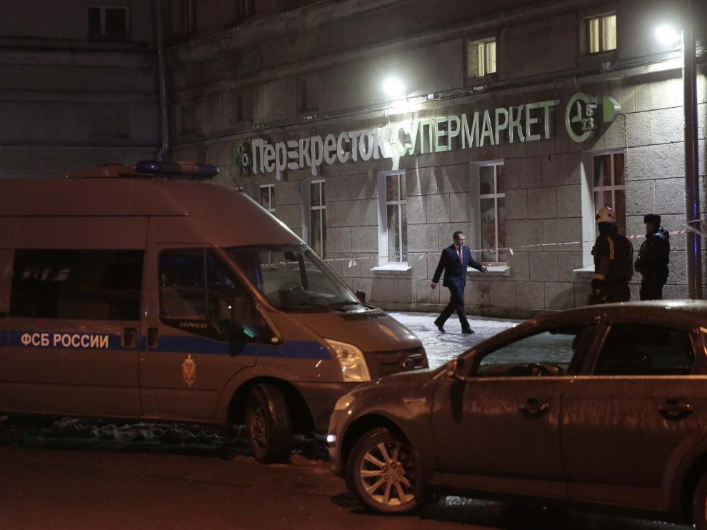 Diez heridos en una explosión en un supermercado de San Petersburgo