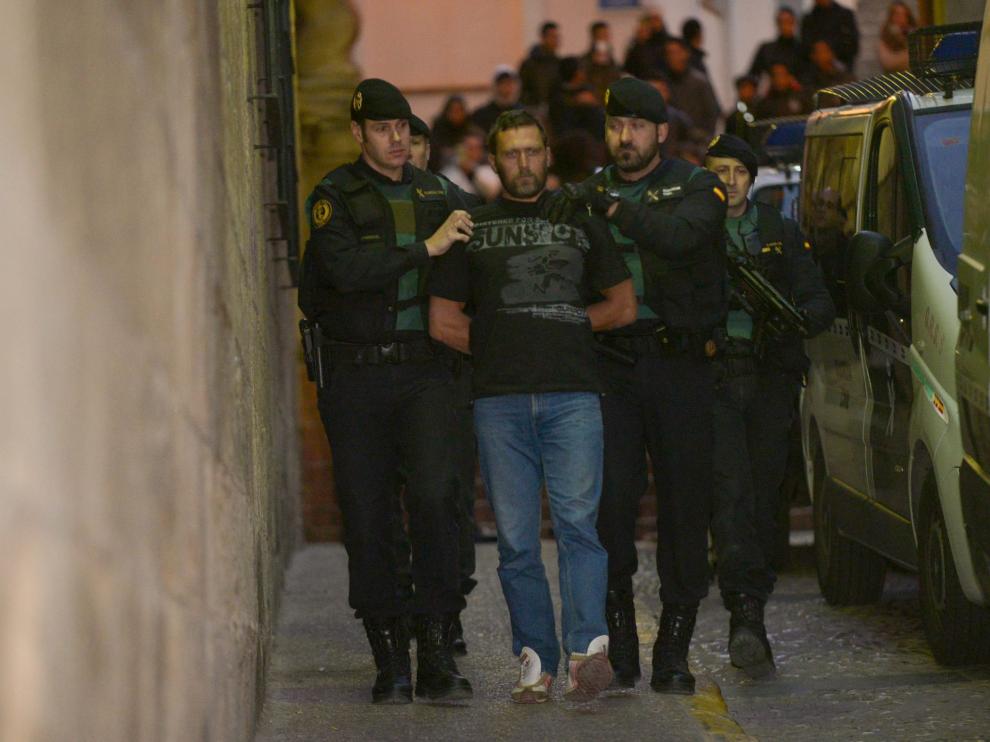 Igor el Ruso, tras prestar declaración en los juzgados de Alcañiz.