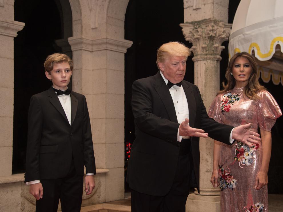 Trump, en la celebración de Nochevieja.