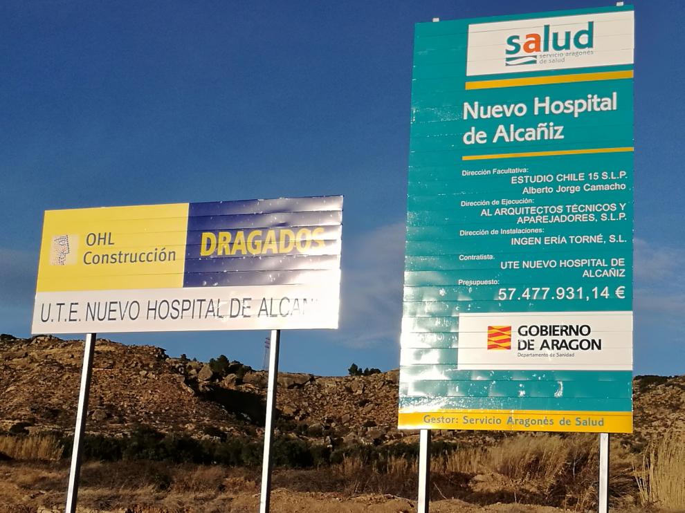 Zona donde se construye el hospital de Alcañiz