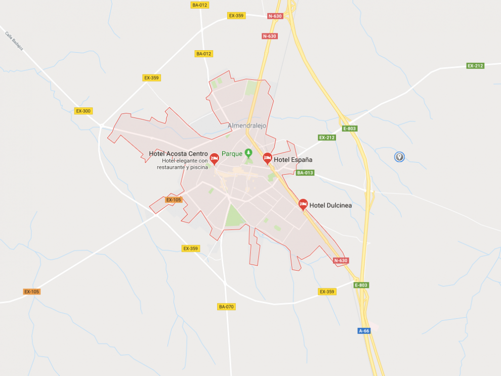 La localidad de Almendralejo en Badajoz