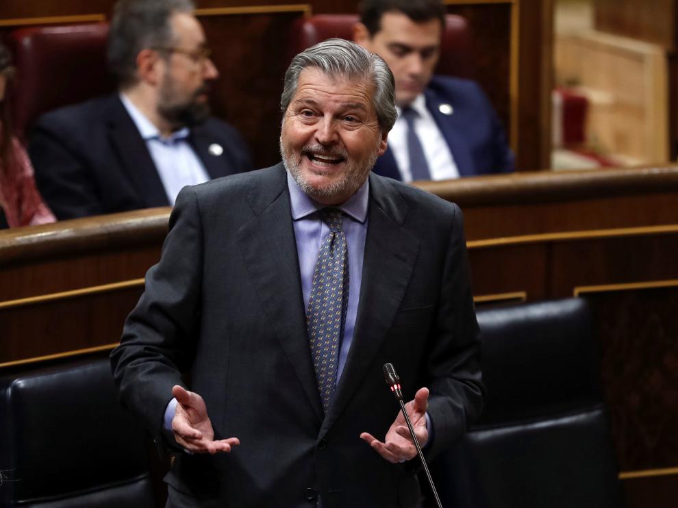 El ministro de Educación, durante una sesión de control en el Congreso de los Diputados