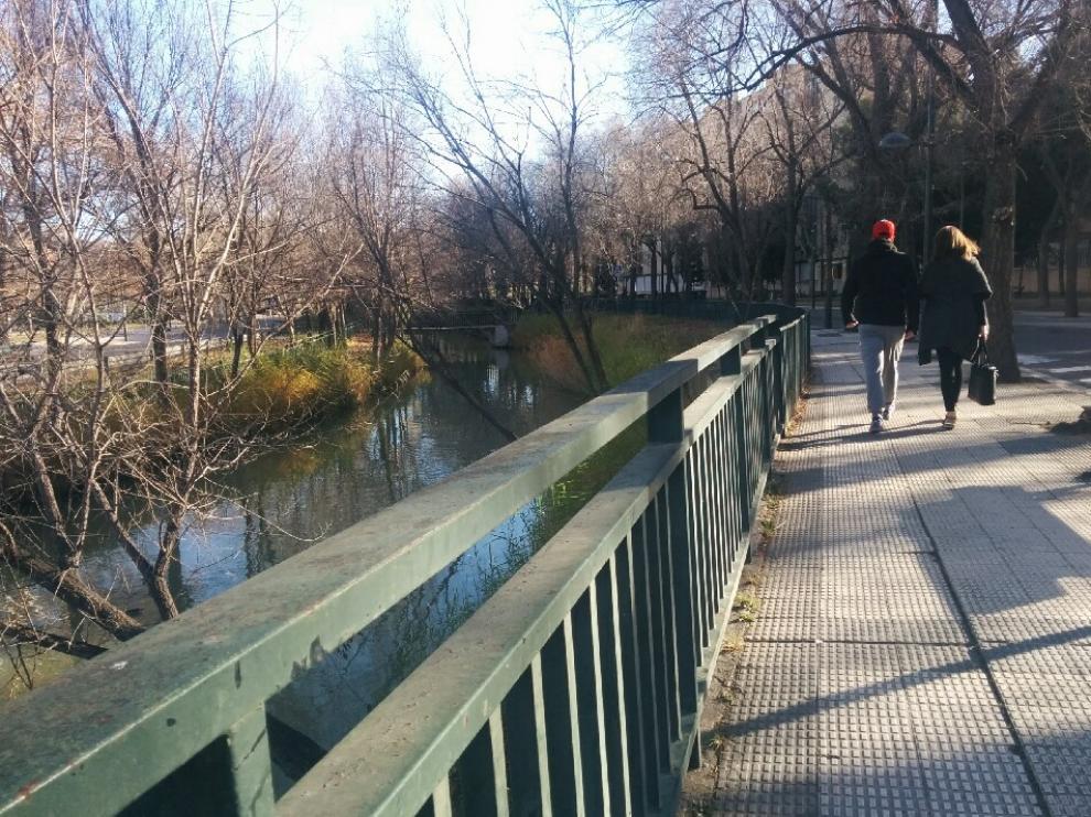El paseo de Tierno Galván donde se aprecia el estado de las aceras que están levantadas.