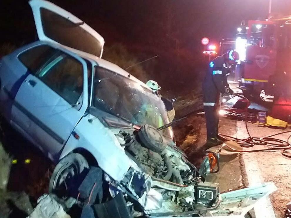 Los Bomberos de la DPZ han rescatado al herido.