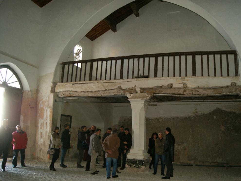 Interior de la sinagoga de Híjar