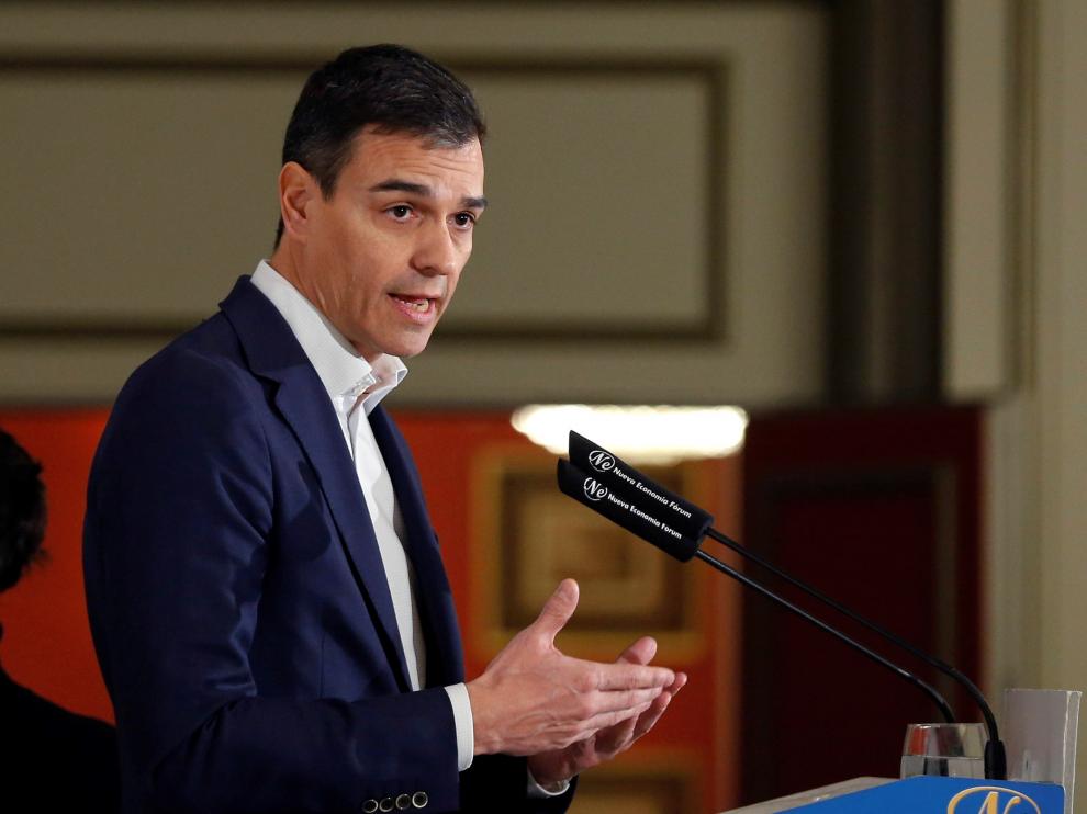 Pedro Sánchez este martes en Madrid.