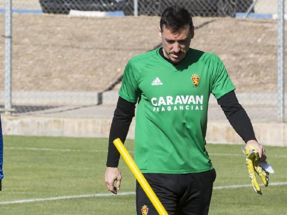 Cristian Álvarez, portero del Real Zaragoza.