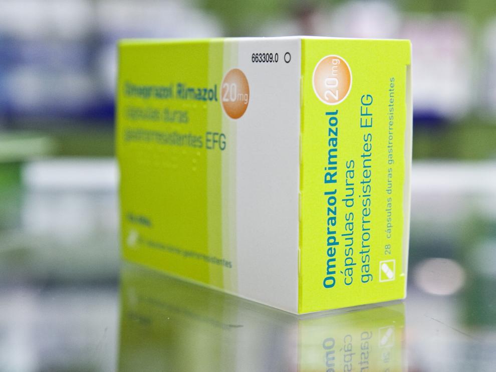 Una caja de omeprazol.