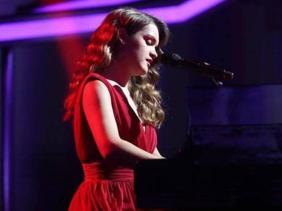 Amaia durante una de sus actuaciones en el programa.