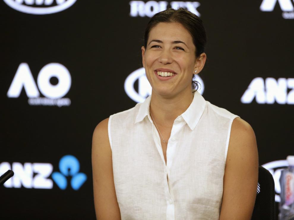 Muguruza en el Abierto de Australia.