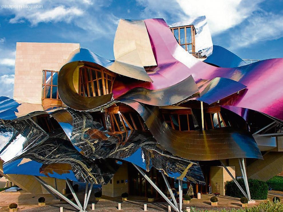 Hotel de la Bodega Marqués de Riscal en la Ciudad del Vino, en Elciego.