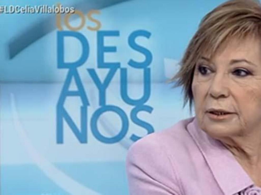 Celia Villalobos durante la entrevista de este martes.