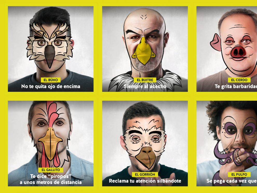 Los diferentes perfiles de 'fauna callejera' presentados en la web de la campaña.