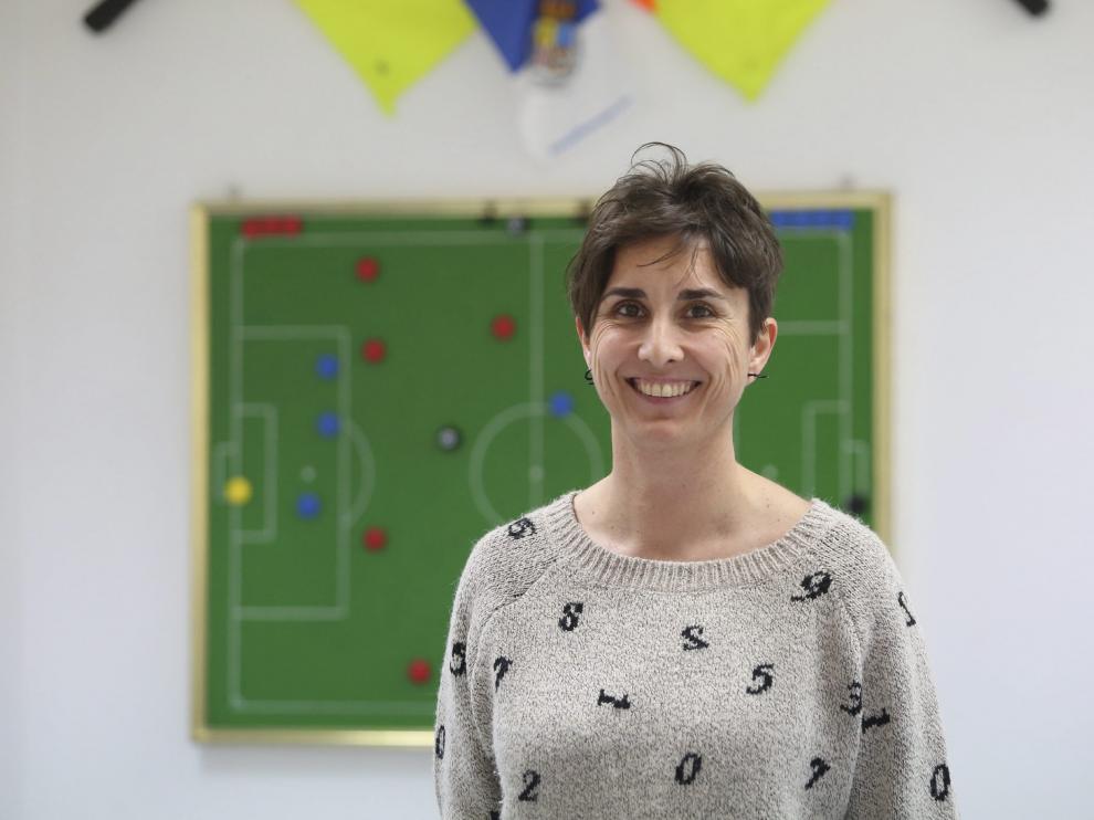 Marta Frías, en Huesca durante una charla reciente.