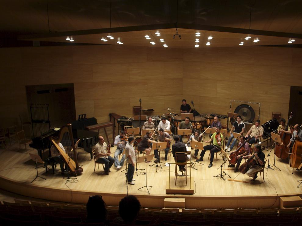 Ensayo de la Orquesta de Cámara del Auditorio de Zaragoza, Grupo Enigma