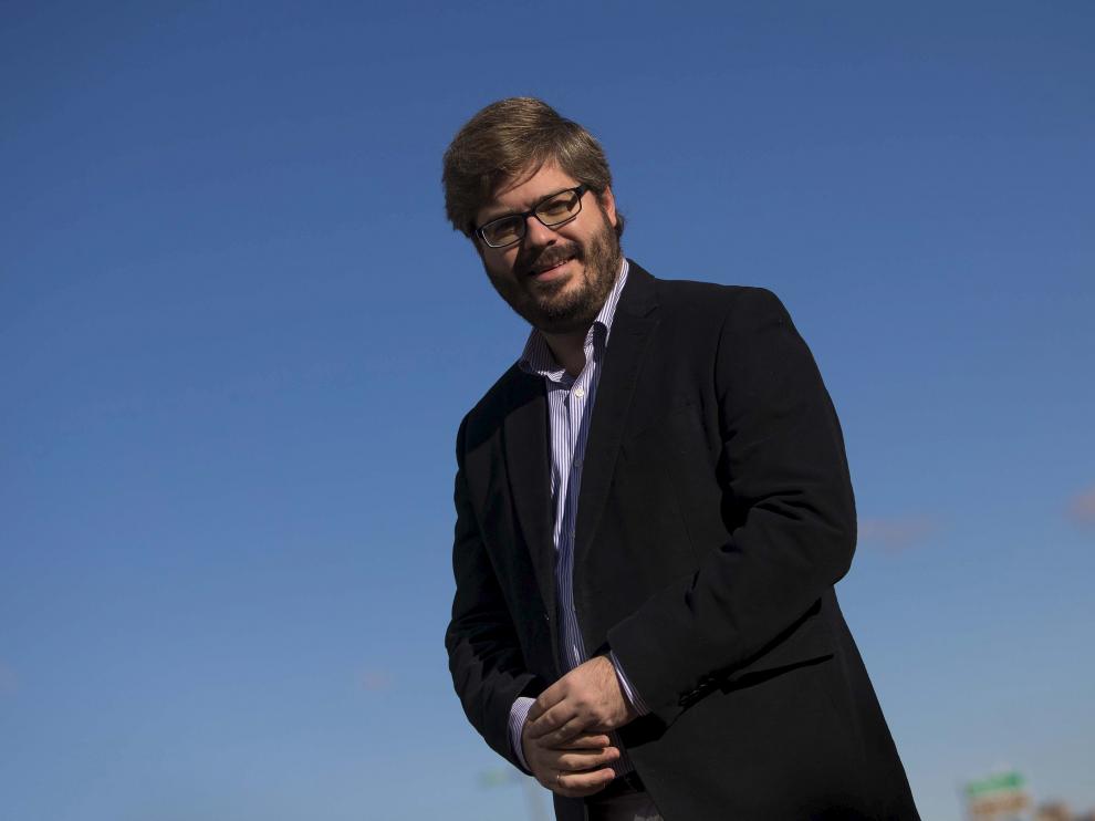 El secretario de Organización de Ciudadanos, Fran Hervías, en Zaragoza, el pasado viernes.
