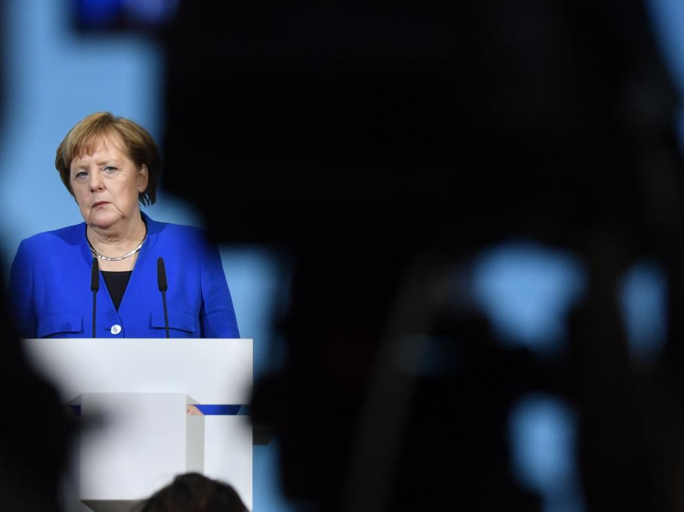 Angela Merkel y el líder del SPD, Martin Schulz.
