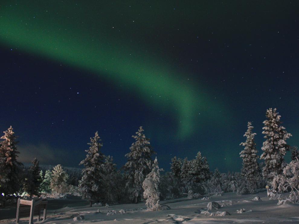 Aurora boreal, vista desde Finlandia