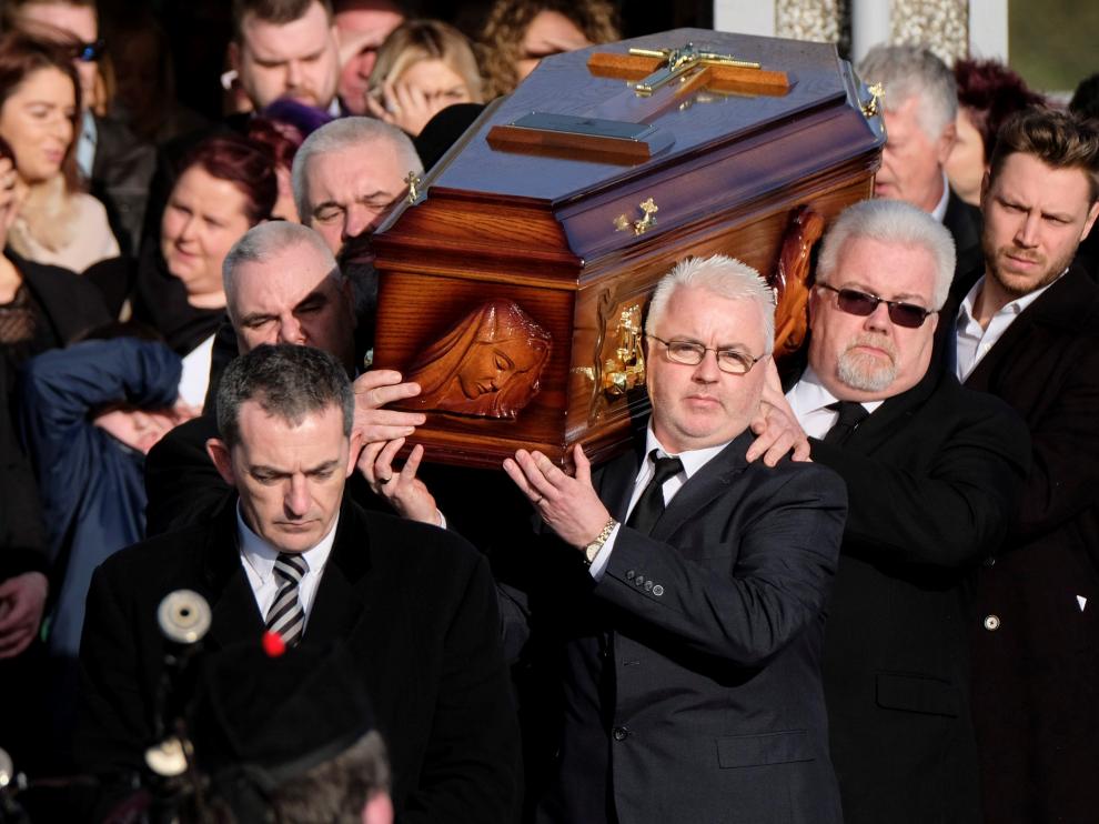 El funeral se celebró en Ballybricken, su pueblo natal en la ciudad de Limerick (Irlanda).